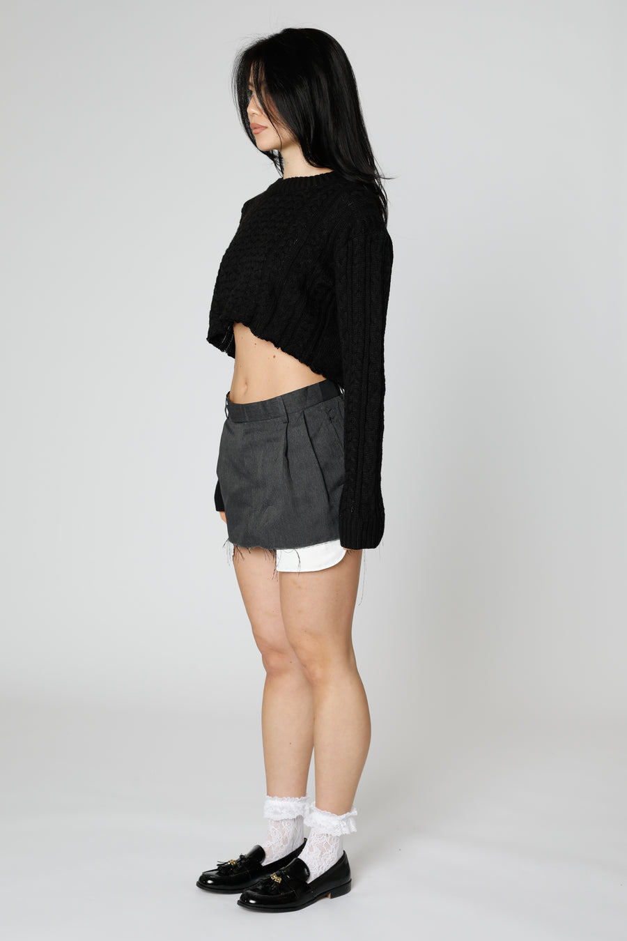 Rework Trouser Skirt - S