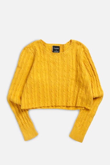 Rework Crop Knit Sweater - S