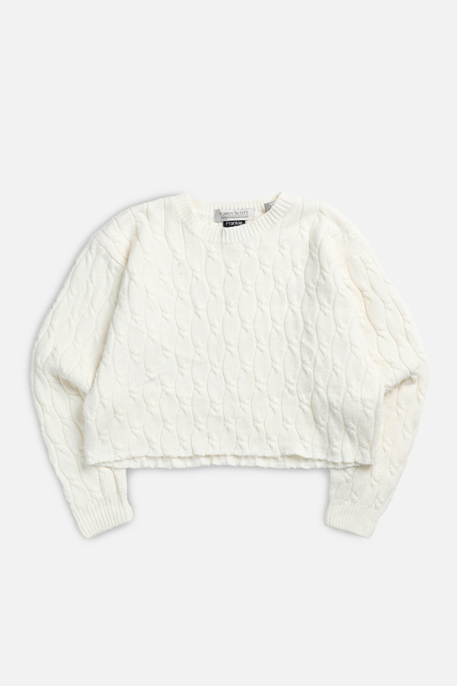 Rework Crop Knit Sweater - XXL