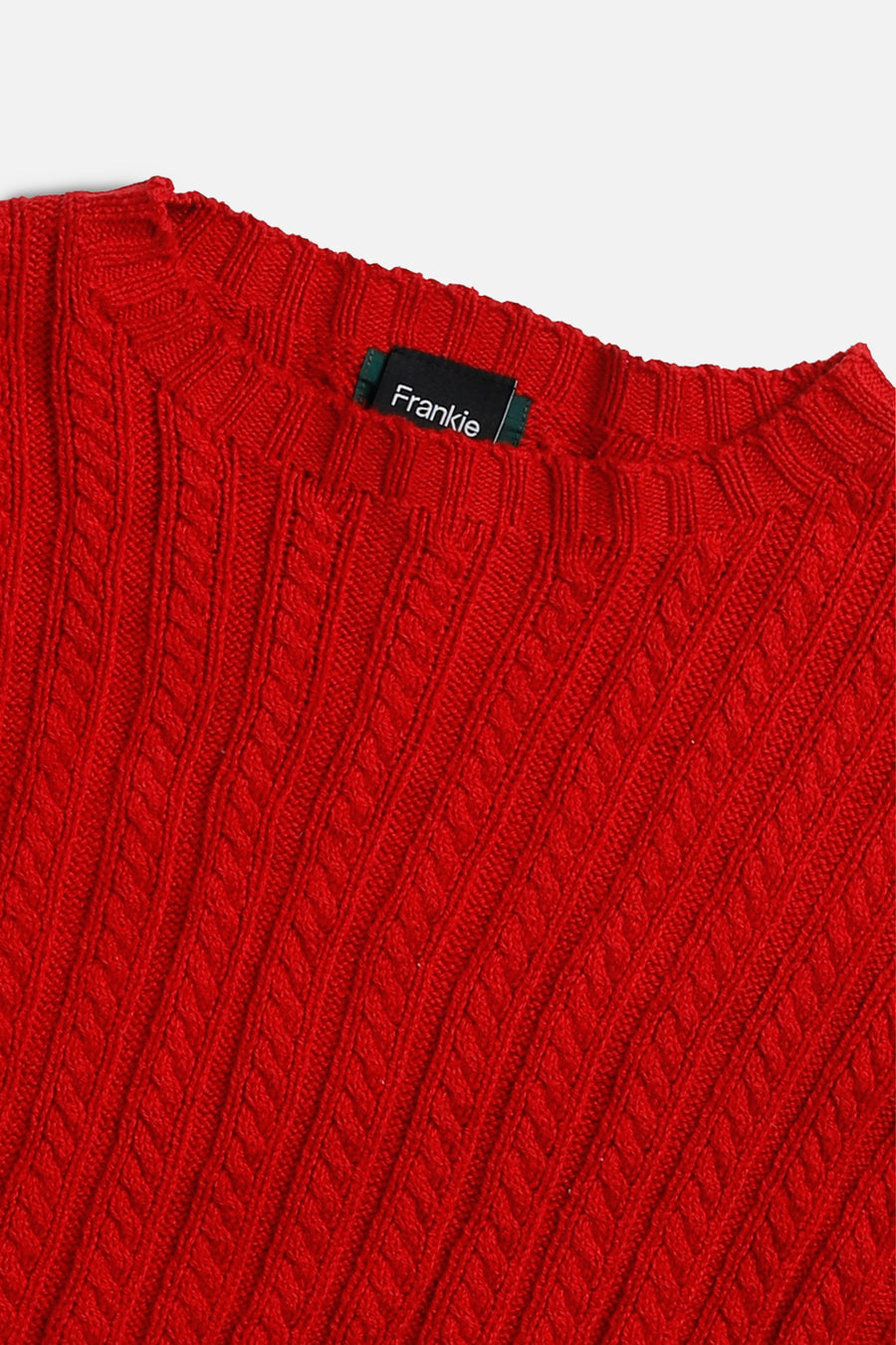 Rework Crop Knit Sweater - XL