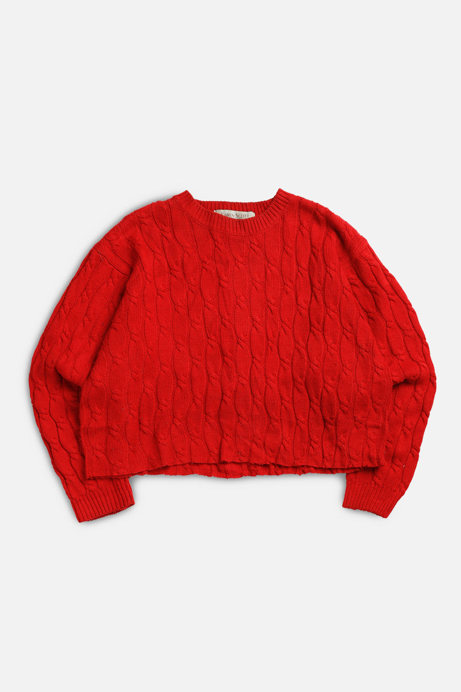 Rework Crop Knit Sweater - XXL