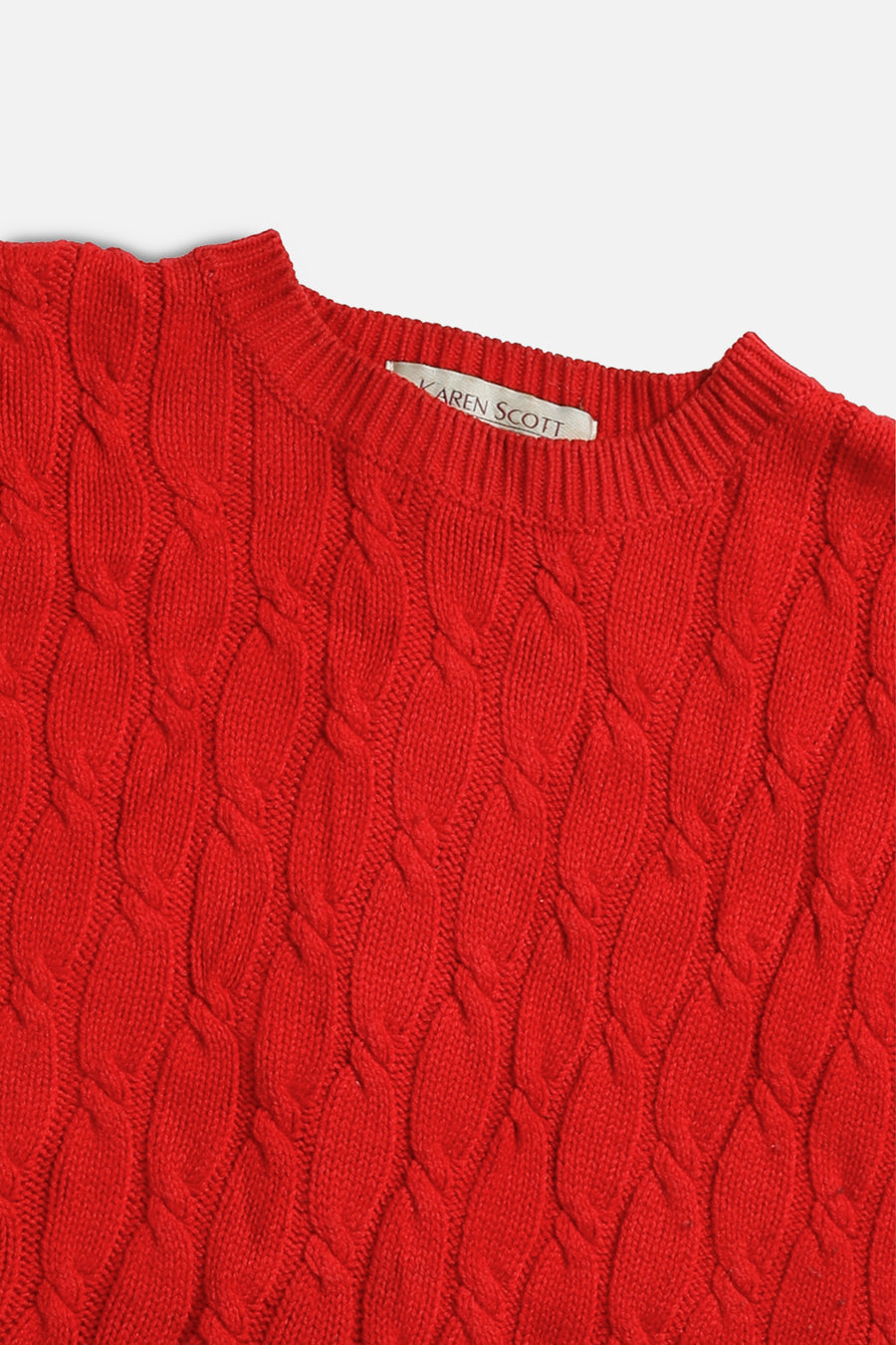 Rework Crop Knit Sweater - XXL