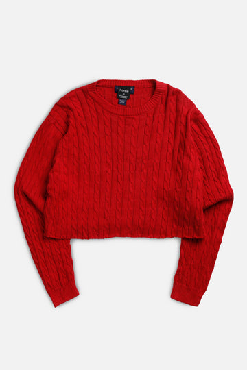 Rework Crop Knit Sweater - XXL