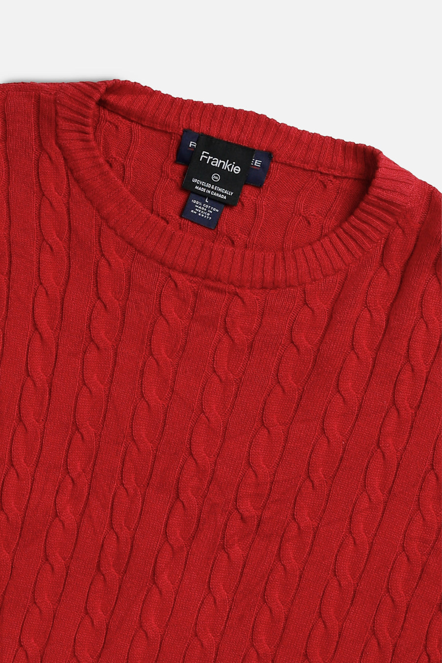 Rework Crop Knit Sweater - XXL