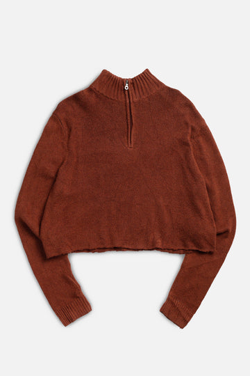 Rework Crop Knit Sweater - XXL