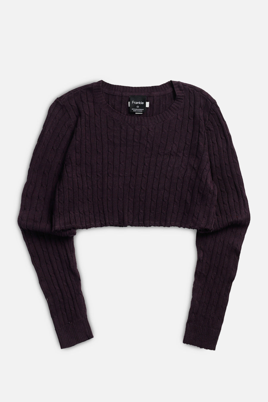 Rework Crop Knit Sweater - XS