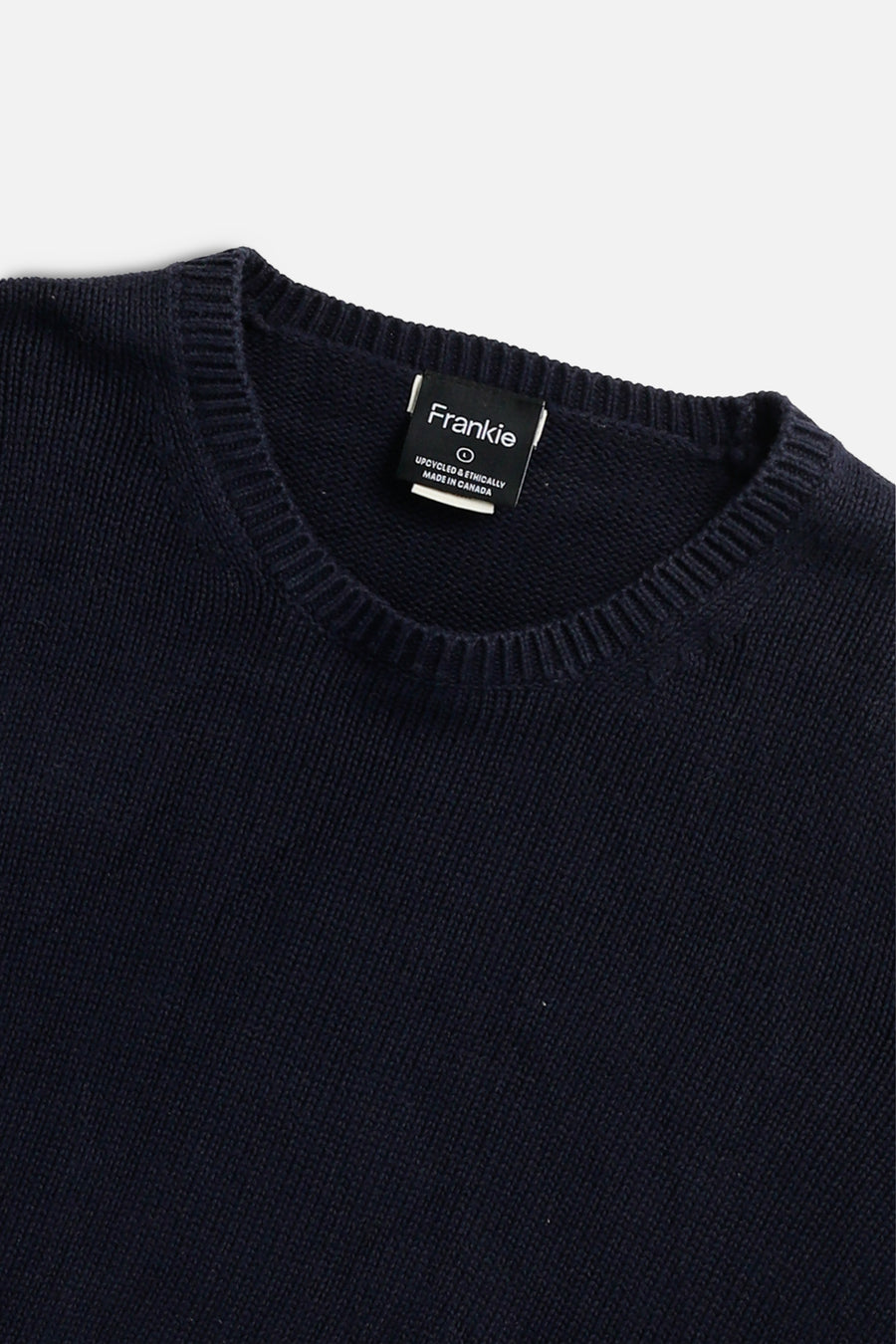 Rework Crop Knit Sweater - L