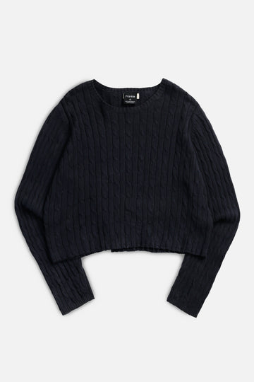 Rework Crop Knit Sweater - XXL