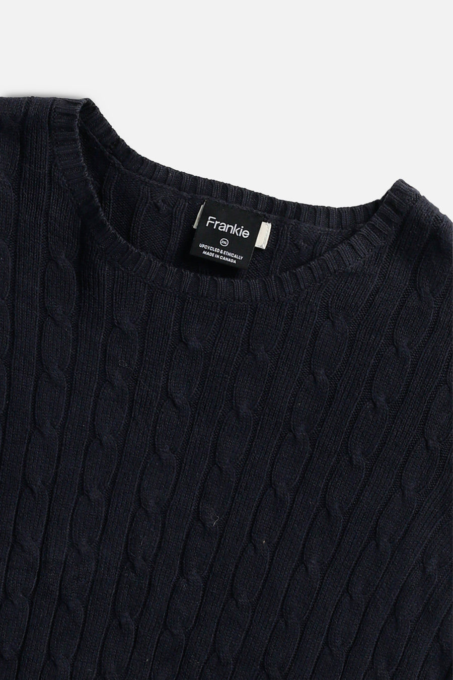 Rework Crop Knit Sweater - XXL