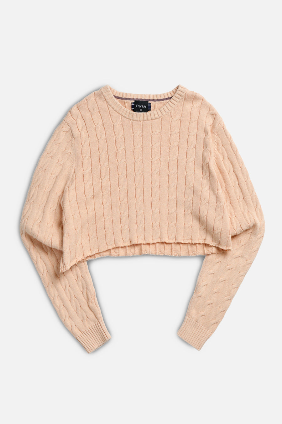 Rework Crop Knit Sweater - XL