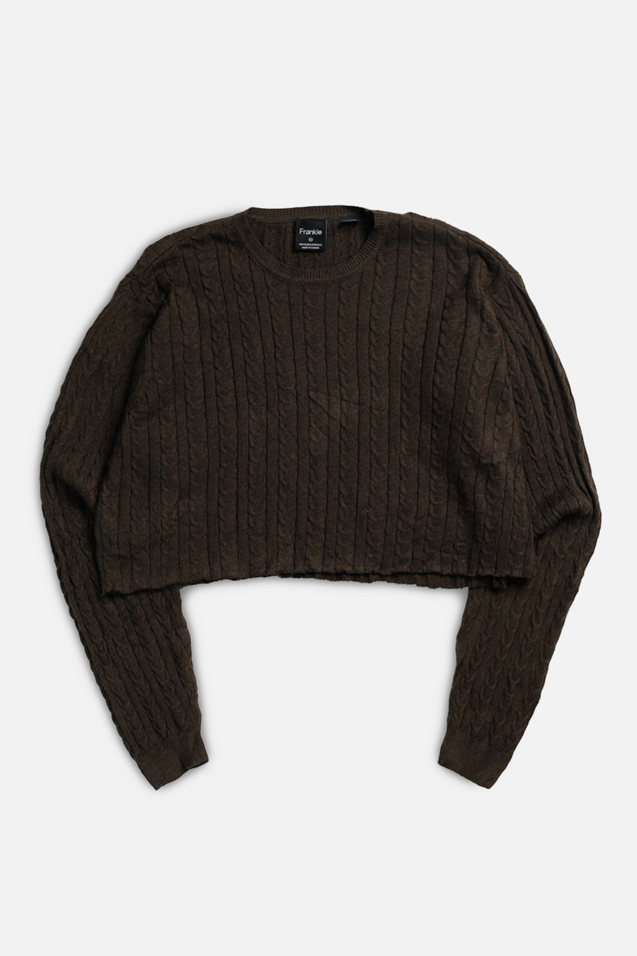 Rework Crop Knit Sweater - XXL