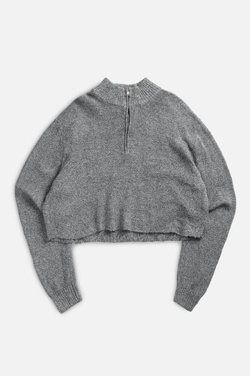 Rework Crop Knit Sweater - XXL