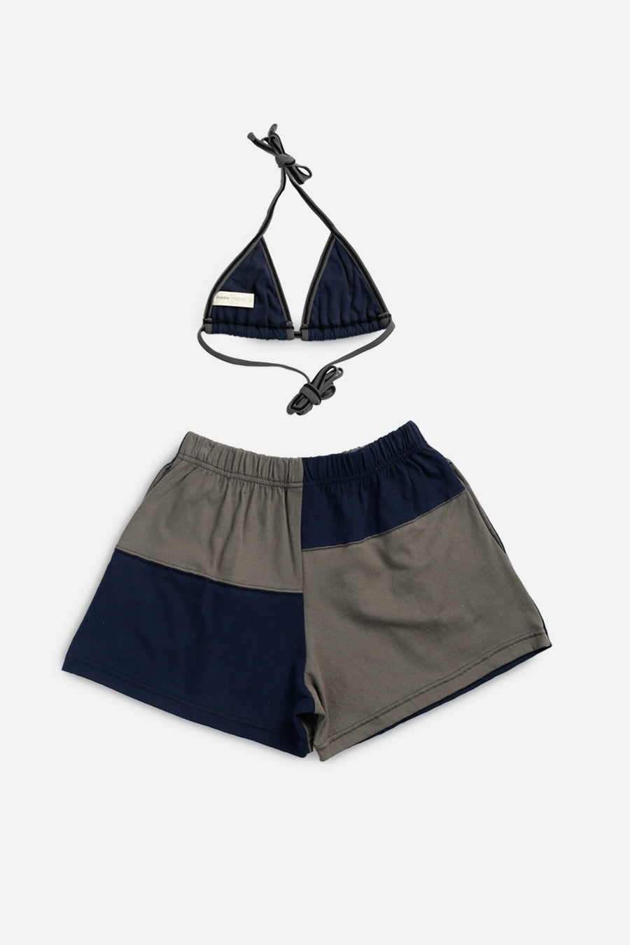 Rework Nike Patchwork Tee Shorts Set - S