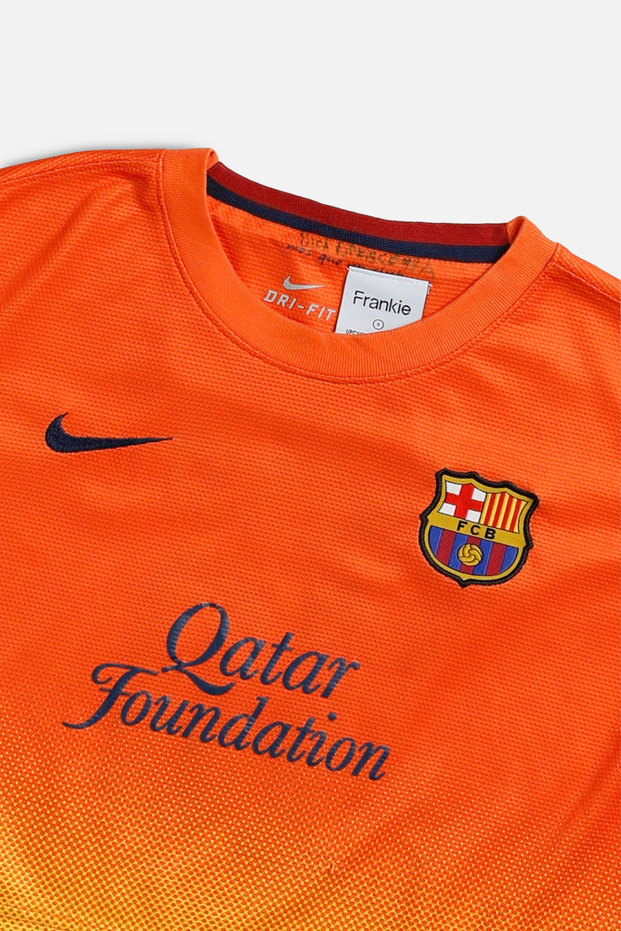 Rework Crop Barcelona Soccer Jersey - S