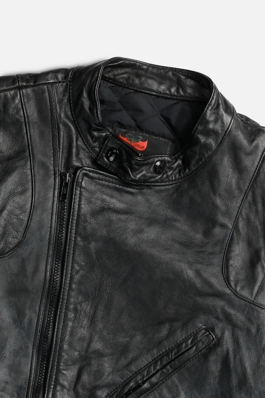 Vintage Racing Leather Jacket - Women's S