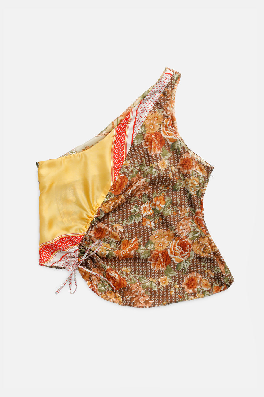 Rework Silk Scarf Ruche Tank - XL