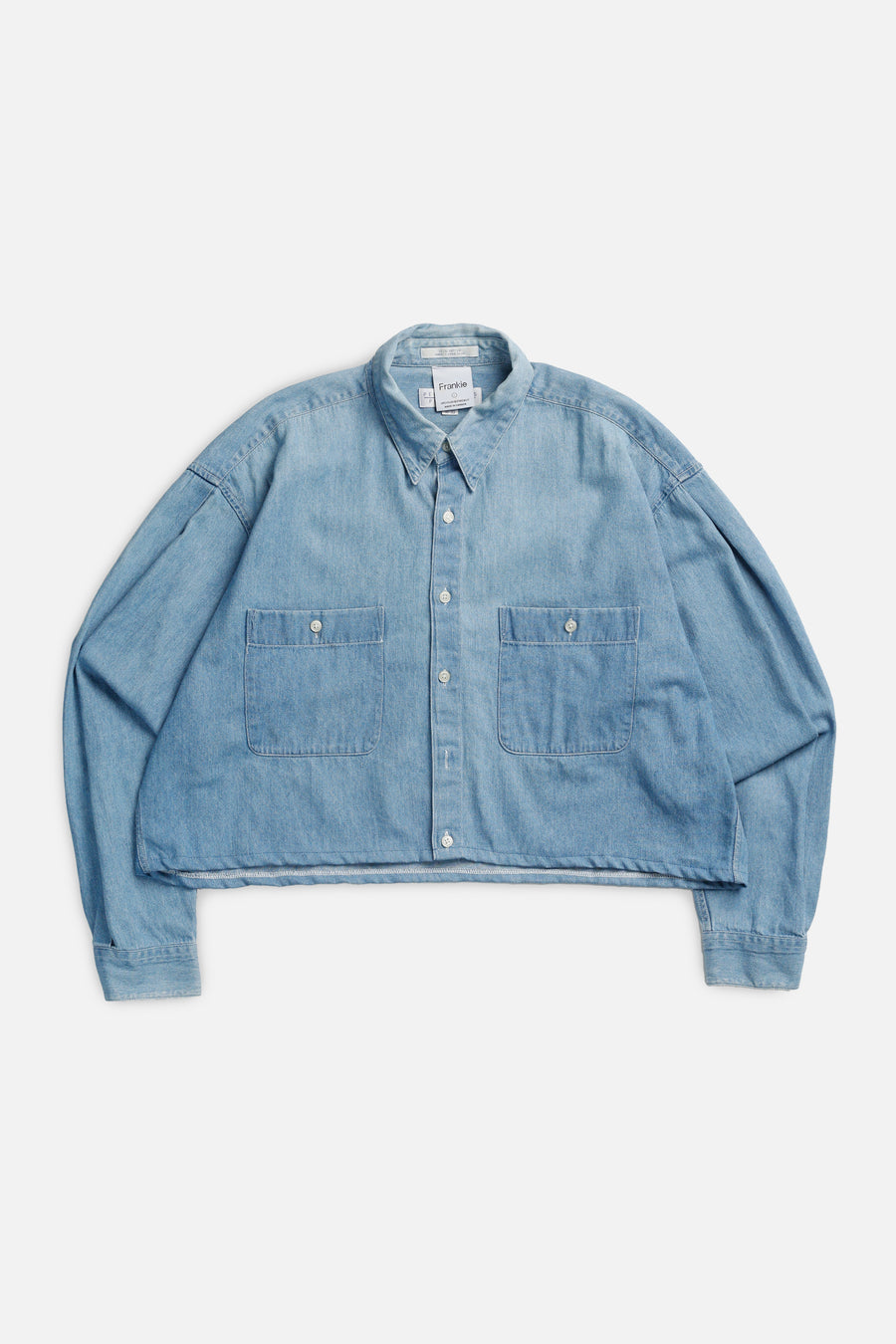 Rework Chambray Waist Crop - L