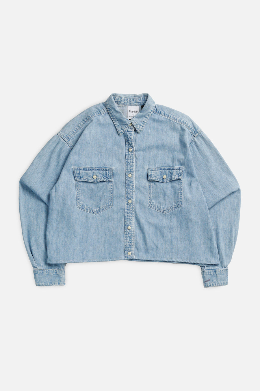 Rework Chambray Waist Crop - S