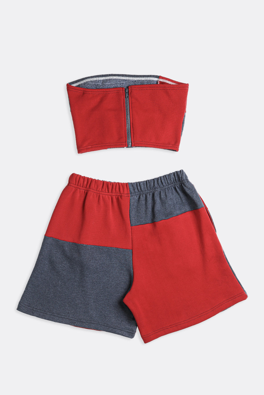 Rework Adidas Patchwork Sweatshorts Set - M