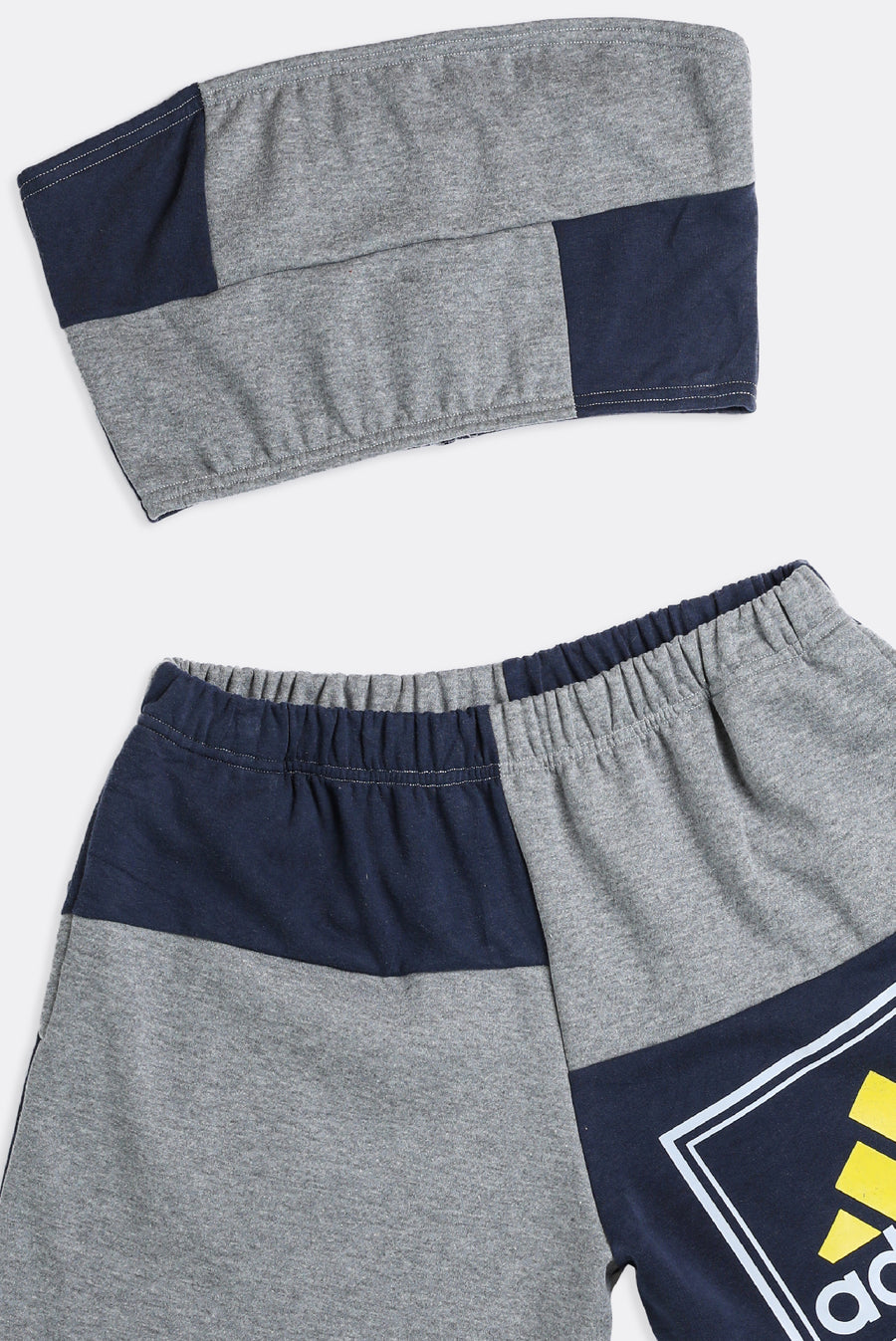 Rework Adidas Patchwork Sweatshorts Set - L