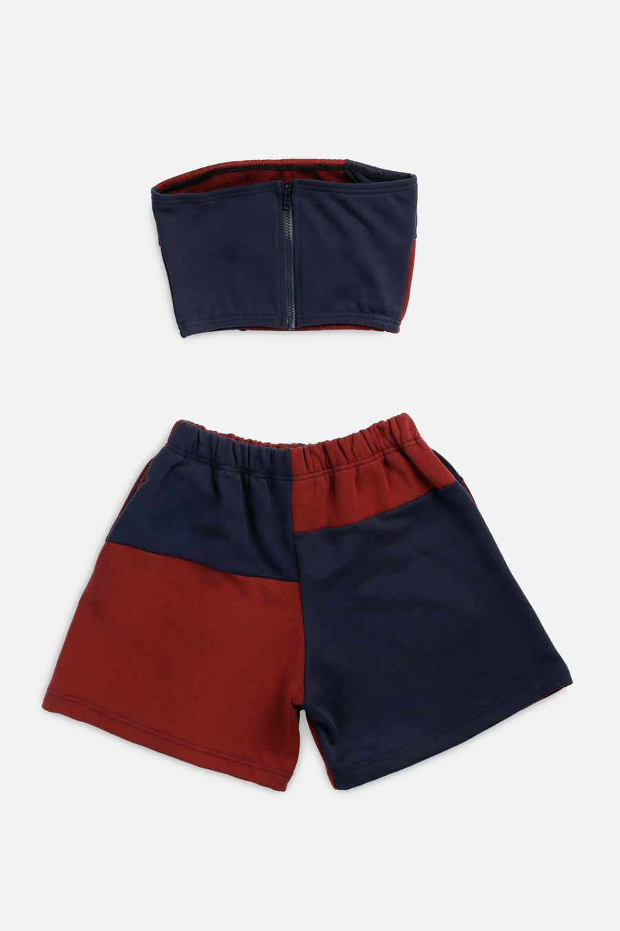 Rework Patchwork Sweatshorts Set - XS