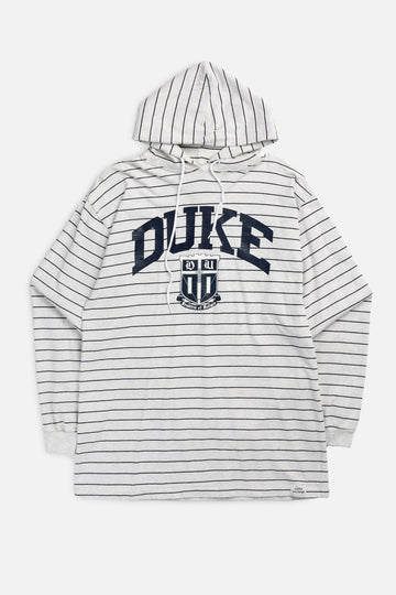 Vintage Duke University Long Sleeve Hooded Tee - M