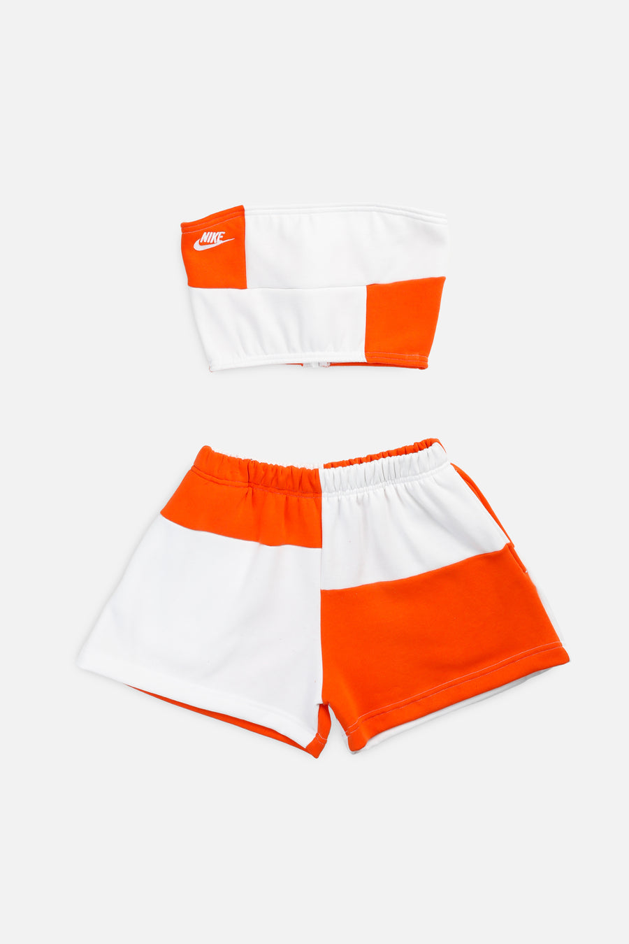 Rework Nike Patchwork Sweatshorts Set - XS, L