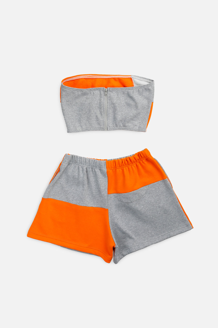 Rework Nike Patchwork Sweatshorts Set - L