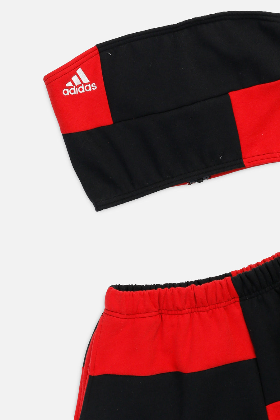 Rework Adidas Patchwork Sweatshorts Set - M