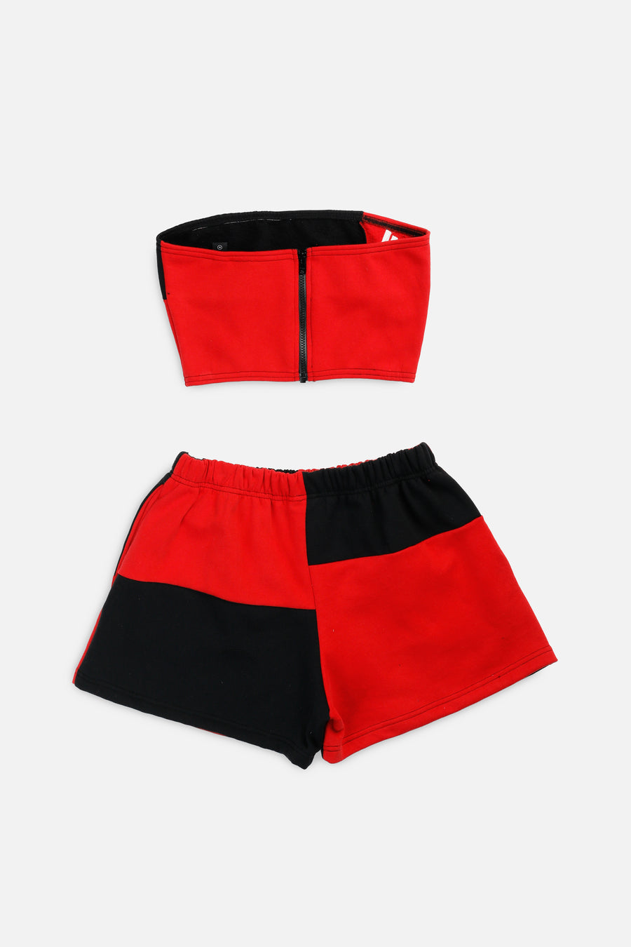 Rework Adidas Patchwork Sweatshorts Set - M