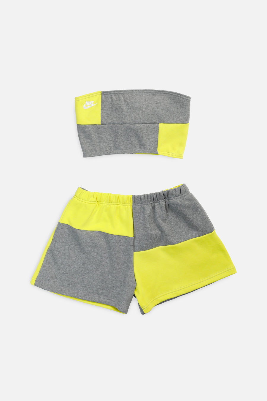 Rework Nike Patchwork Sweatshorts Set - L