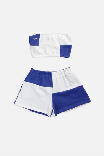 Rework Nike Patchwork Sweatshorts Set - L