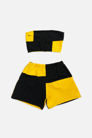 Rework Nike Patchwork Sweatshorts Set - M