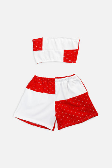 Rework Nike Patchwork Sweatshorts Set - L