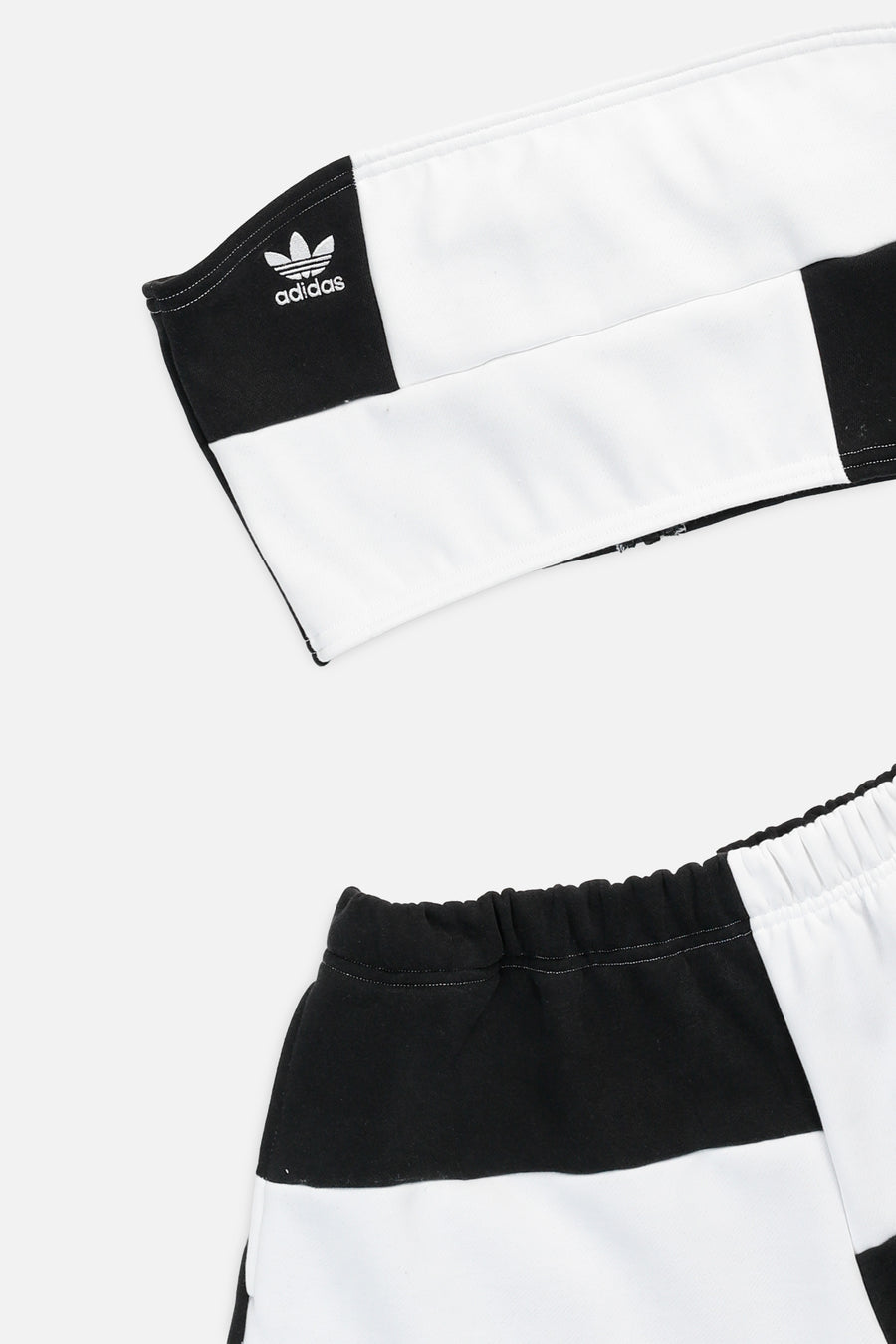 Rework Adidas Patchwork Sweatshorts Set - L