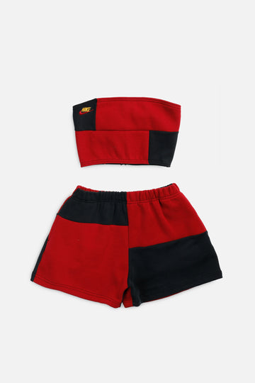 Rework Nike Patchwork Sweatshorts Set - S