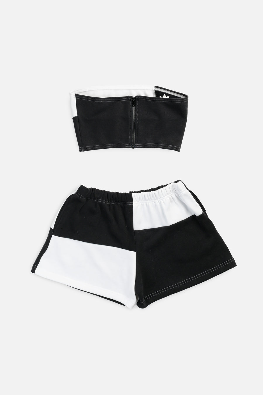 Rework Adidas Patchwork Sweatshorts Set - L