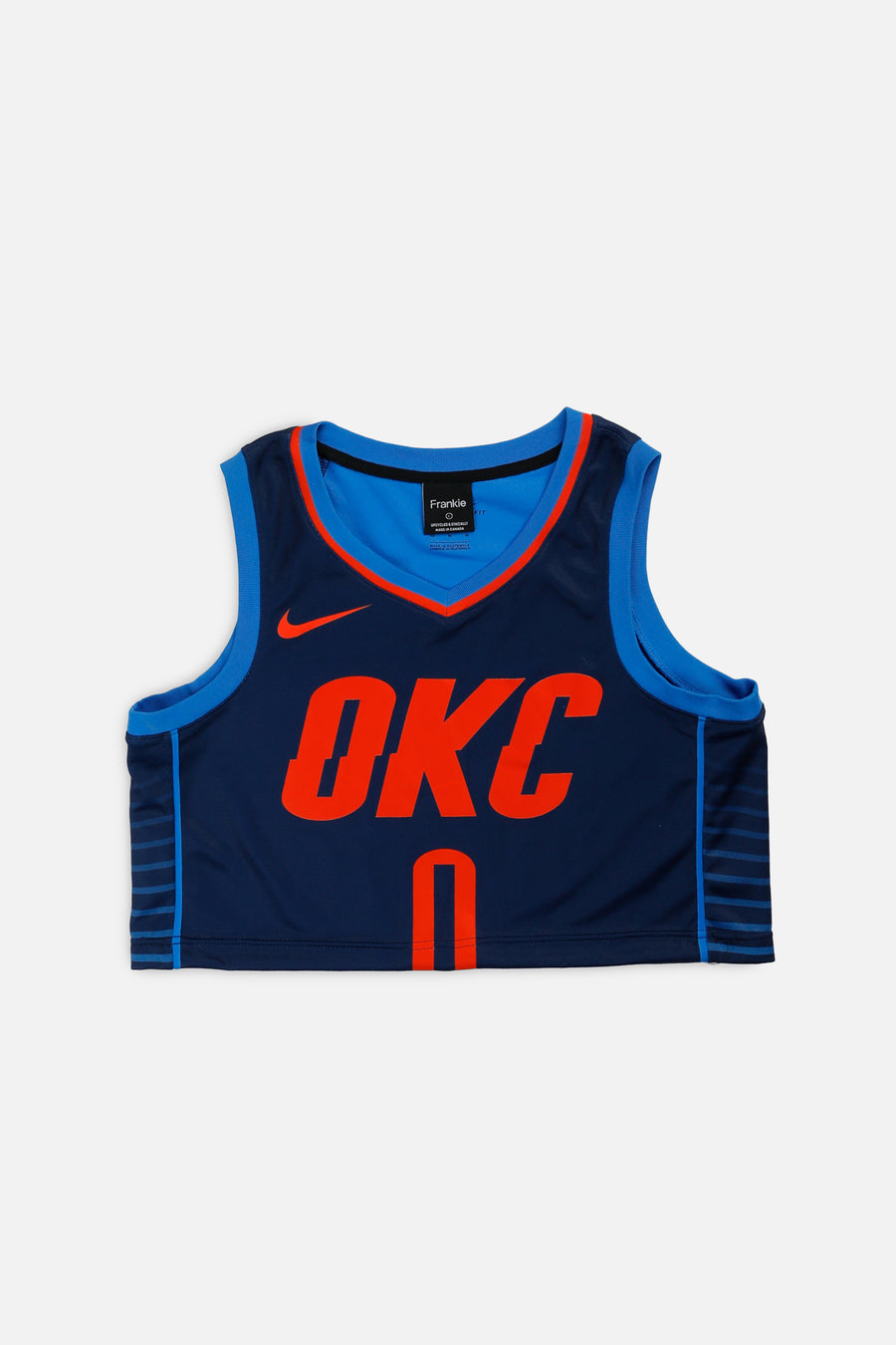 Rework Oklahoma City Thunder NBA Crop Jersey - L