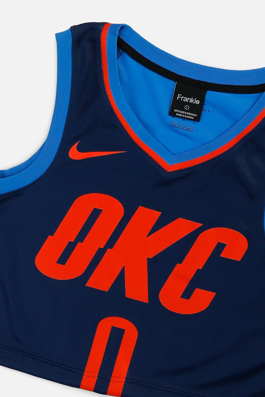 Rework Oklahoma City Thunder NBA Crop Jersey - L