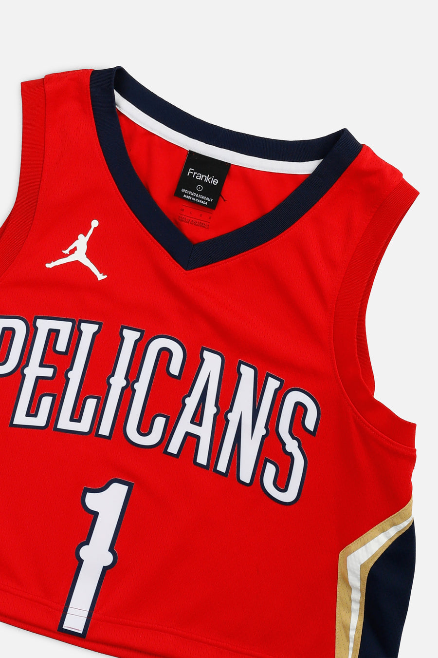 Rework New Orleans Pelicans NBA Crop Jersey - L