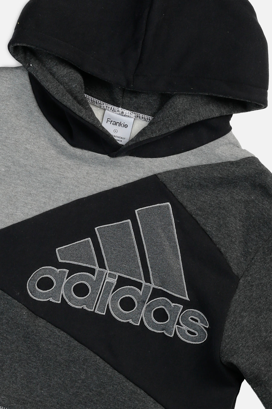 Rework Adidas Patchwork Crop Sweatshirt - M