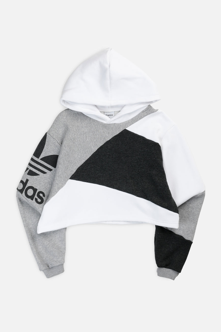 Rework Adidas Patchwork Crop Sweatshirt - M