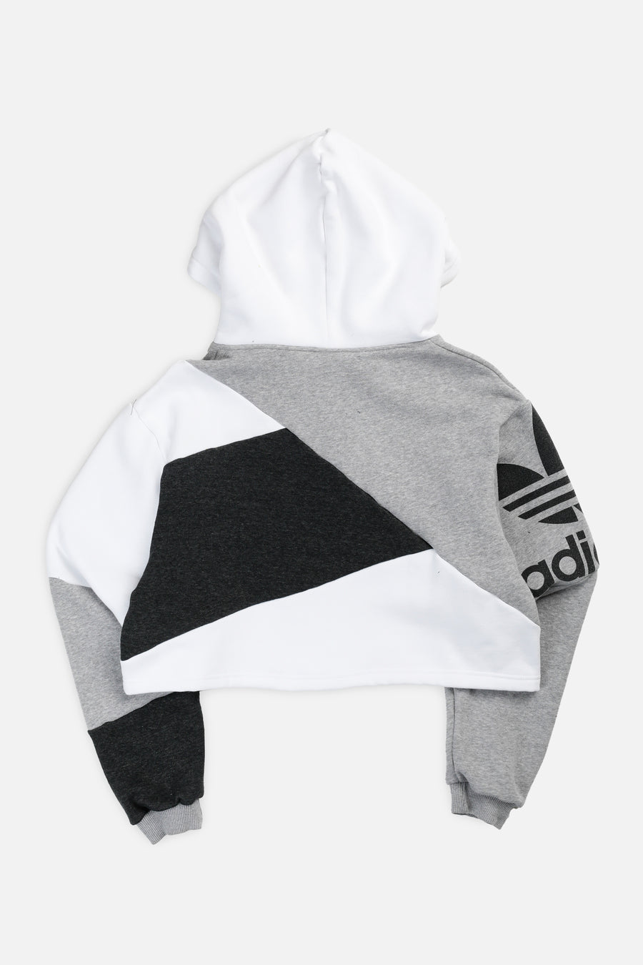 Rework Adidas Patchwork Crop Sweatshirt - M