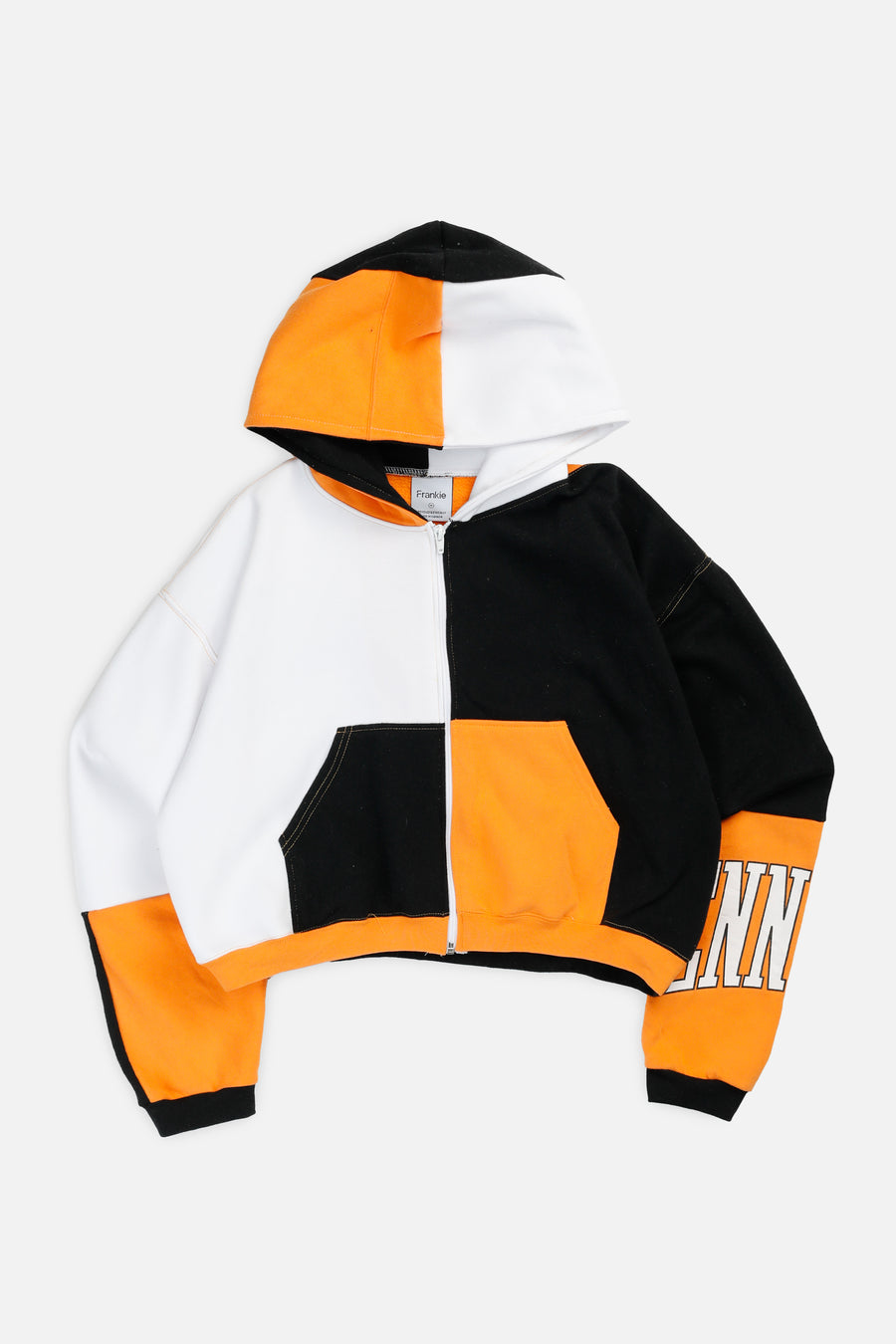 Rework Varsity Crop Zip Hoodie - M