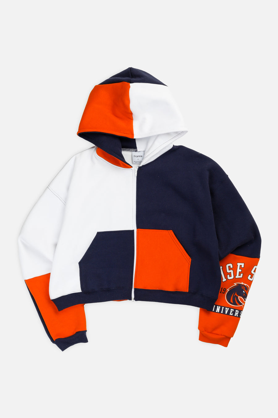 Rework Varsity Crop Zip Hoodie - XL