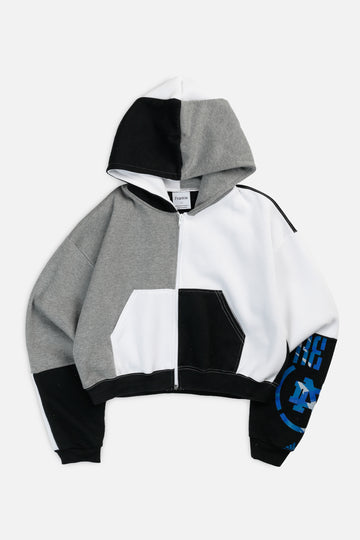 Rework Varsity Crop Zip Hoodie - S