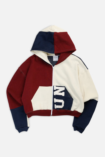 Rework Varsity Crop Zip Hoodie - XS