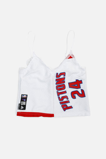 Rework Detroit Pistons NBA Lace Tank - M