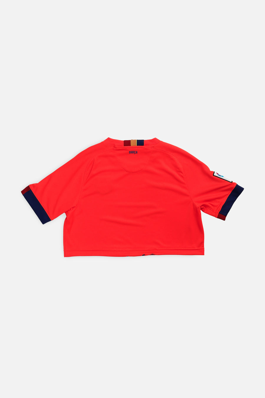 Rework Crop Barcelona Soccer Jersey - S