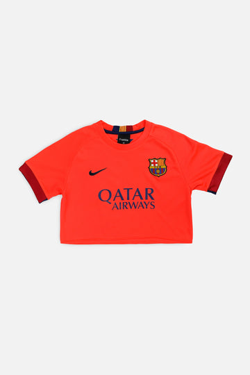 Rework Crop Barcelona Soccer Jersey - XS